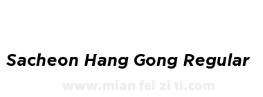 Sacheon Hang Gong Regular下载