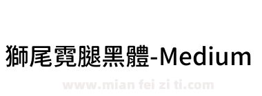 獅尾霓腿黑體-Medium