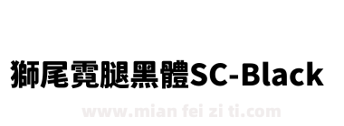 獅尾霓腿黑體SC-Black