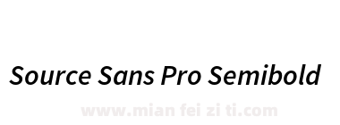 Source Sans Pro Semibold Italic下载