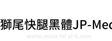 獅尾快腿黑體JP-Medium