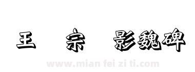王汉宗阴影魏碑简下载