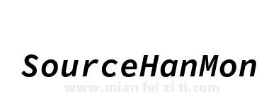 Source Han Mono TC Bold Italic下载