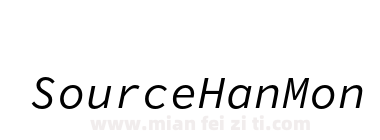 Source Han Mono TC Italic下载