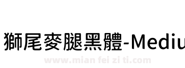 獅尾麥腿黑體-Medium下载