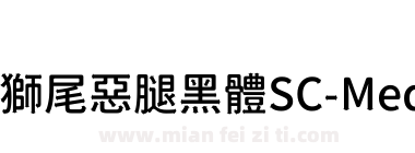 獅尾惡腿黑體SC-Medium下载