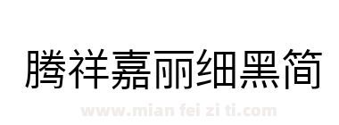 腾祥嘉丽细黑简下载