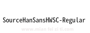 SourceHanSansHWSC-Regular