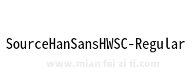 Source Han SansHWSC Regular下载