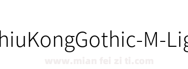 Chiu Kong Gothic MN Light
