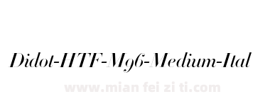 Didot HTF M96 Medium Ital下载
