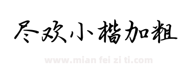 尽欢小楷加粗下载