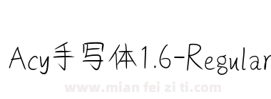 Acy手写体1.6-Regular下载