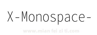 X-Monospace-ExtraLight下载