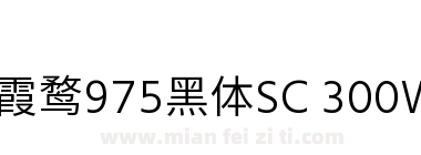 霞鹜975黑体SC 300W