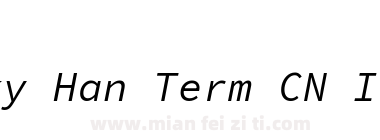 Milky Han Term CN Italic