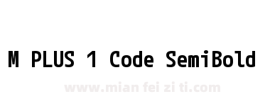 M PLUS 1 Code SemiBold