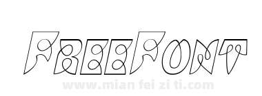 Brash Caps Outline Italic下载