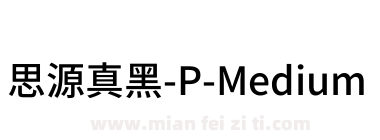 思源真黑-P-Medium下载