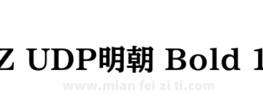 BIZ UDP明朝 Bold 1.06