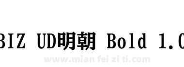 BIZ UD明朝 Bold 1.06下载