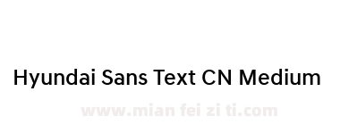 Hyundai Sans Text CN Medium