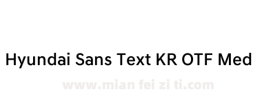 Hyundai Sans Text KR OTF Medium