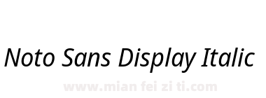 Noto Sans Display Italic下载
