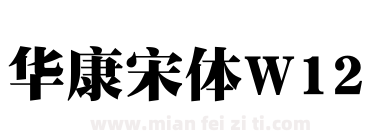 华康宋体W12下载