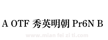 A OTF 秀英明朝 Pr6N B下载