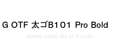 G OTF 太ゴB101 Pro Bold下载