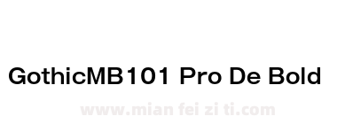 GothicMB101 Pro De Bold下载
