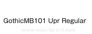 GothicMB101 Upr Regular下载