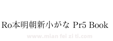 Ro本明朝新小がな Pr5 Book下载