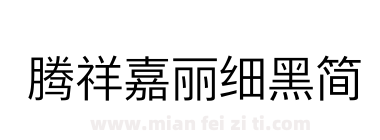 腾祥嘉丽细黑简下载