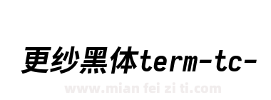 更纱黑体term-tc-bolditalic下载