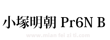 小塚明朝 Pr6N B下载