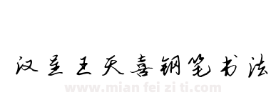 汉呈王天喜钢笔书法下载