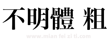 不明體 粗下载