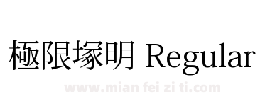 極限塚明 Regular下载