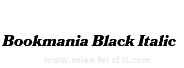Bookmania Black Italic下载