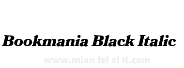 Bookmania Black Italic下载