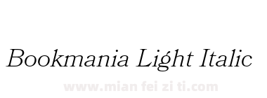 Bookmania Light Italic下载