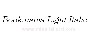 Bookmania Light Italic下载