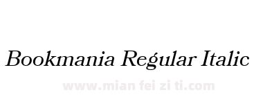 Bookmania Regular Italic下载