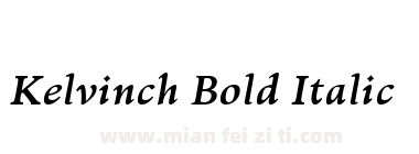 Kelvinch Bold Italic下载