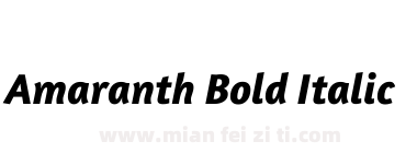 Amaranth Bold Italic下载