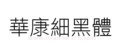 華康細黑體下载