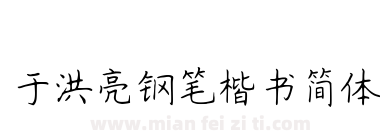 于洪亮钢笔楷书简体下载