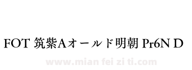 FOT 筑紫Aオールド明朝 Pr6N D下载